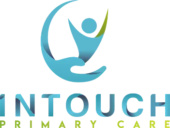 Logo of InTouch Primary Care featuring a stylized human figure within a circle, with the words "InTouch Primary Care" below.